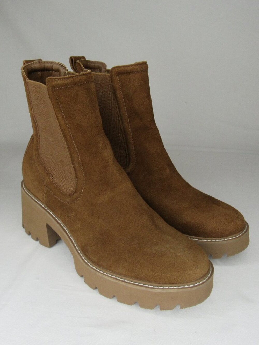 Dolce Vita HAWK H20 Waterproof Brown Suede Chelsea Boots Women's 8.5 New
